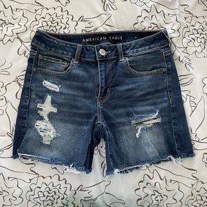 American Eagle Ripped Jean Shorts